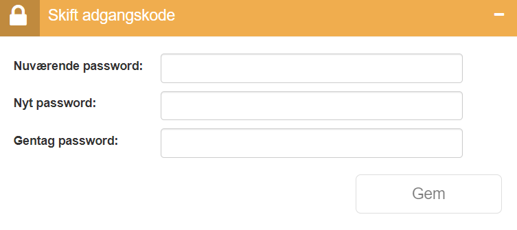 EasyKom - Skift adgangskode