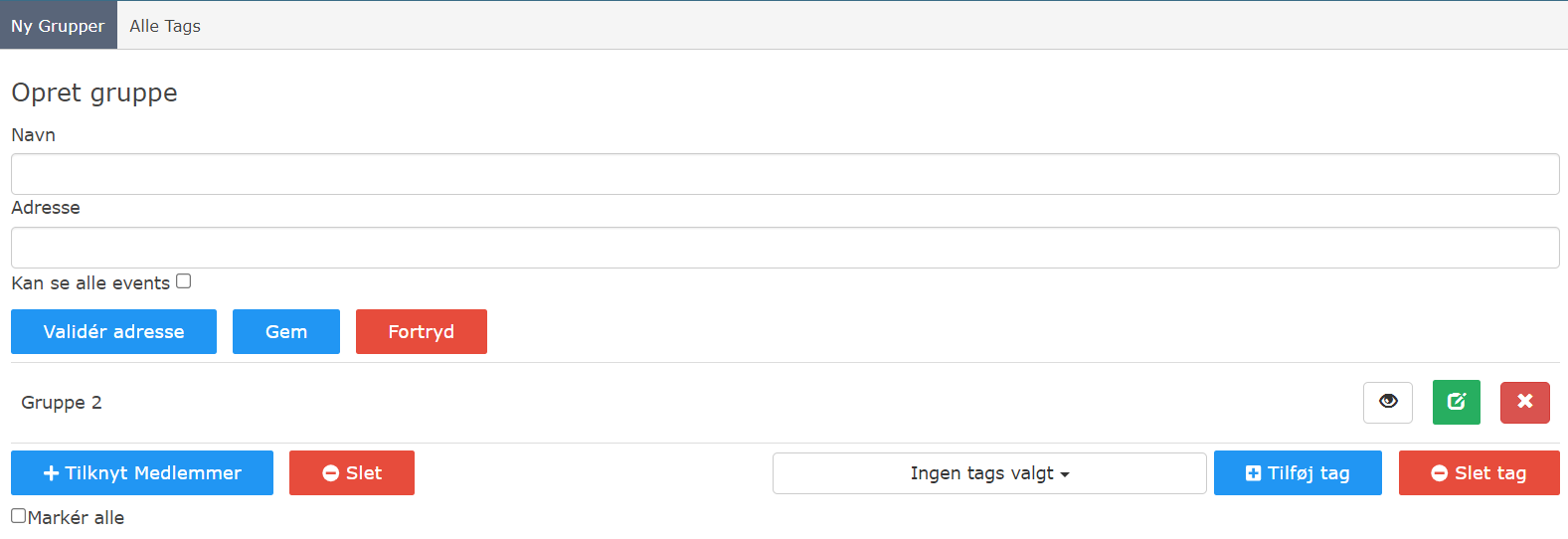 NetværksApp - Ny gruppe