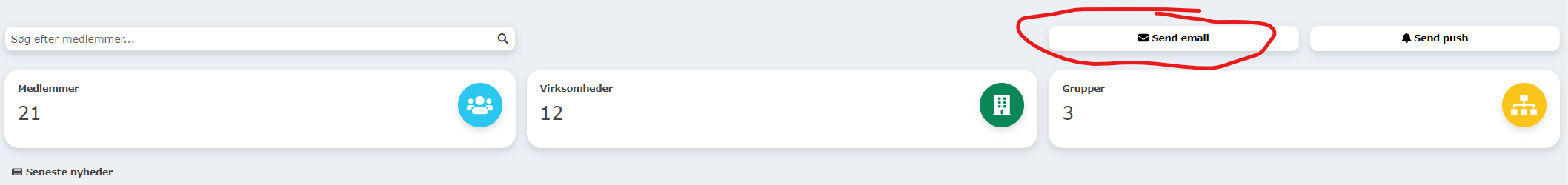 Send e-mail NetværksApp