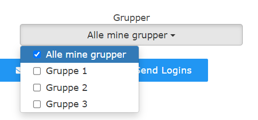 Vælg mellem grupper NetværksApp