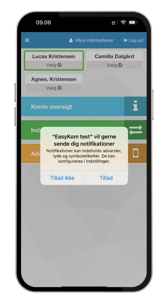 Notifikationer på web-app